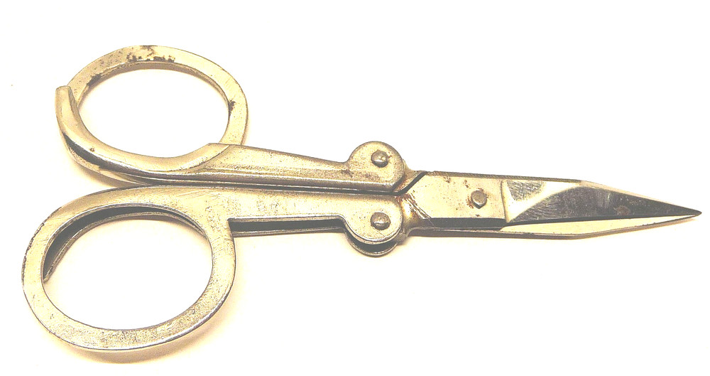 Vintage Folding Scissors Germany Approximately 4 inches Deertiz