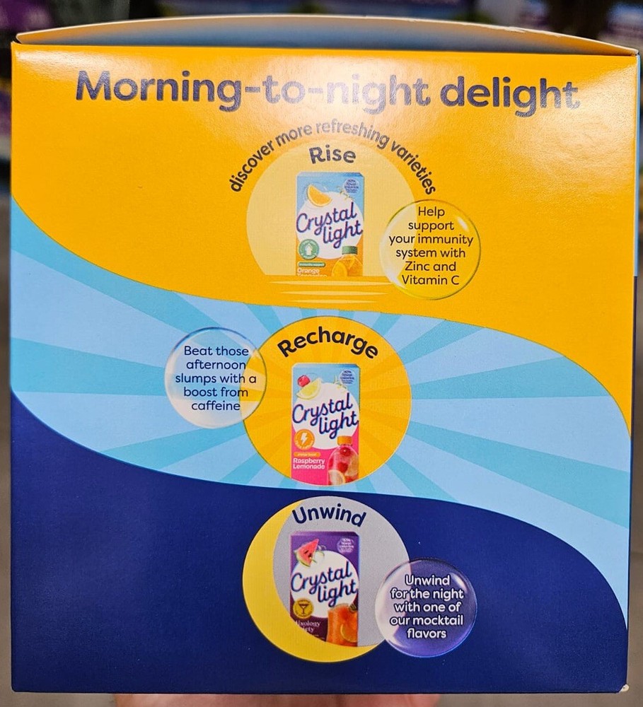 Crystal Light Energy Drink Variety Pack Drink Mix, 60 Packets Assorted Flavors