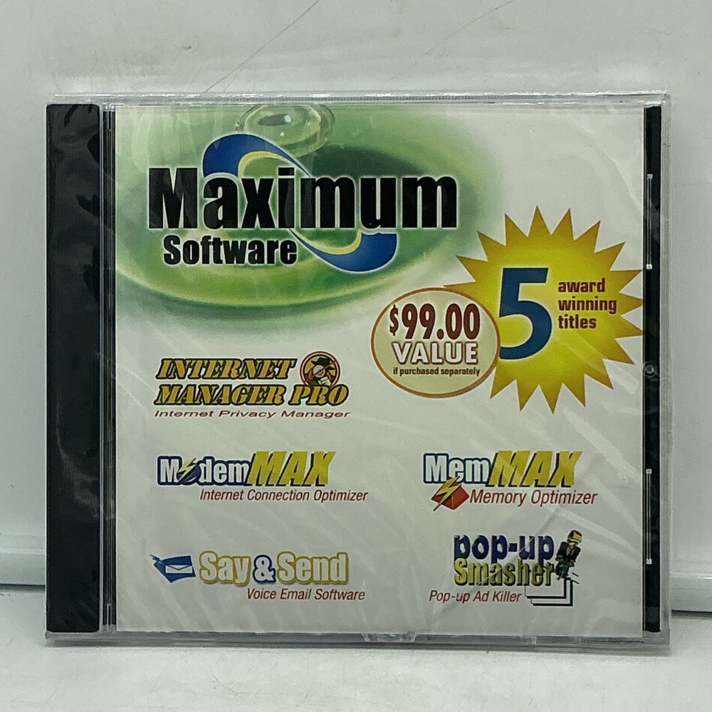 5 Software Package Bundle by Maximum Software - NEW - FREE SHIPPING