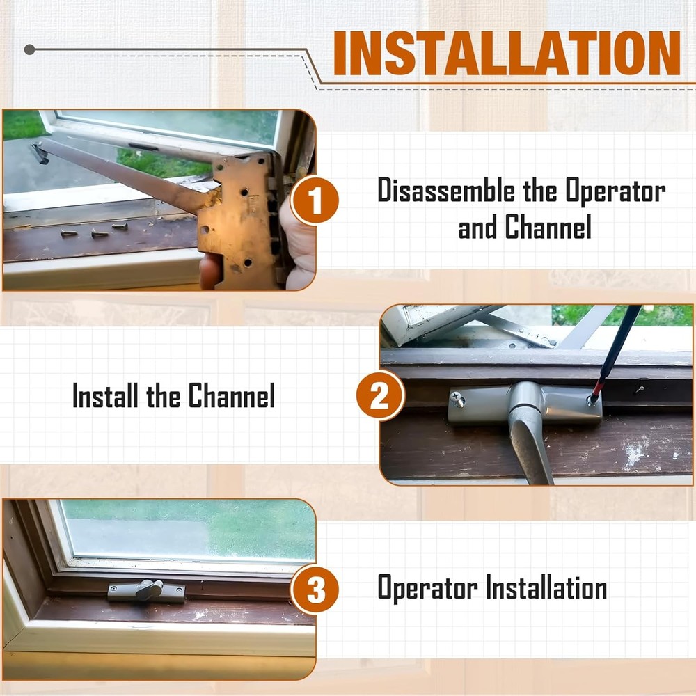 Left Window Straight Arm Operator Replacement Casement Window Crank Tool