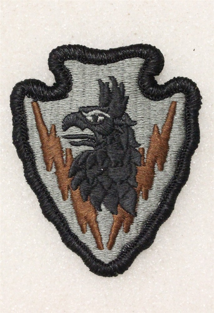 Army Patch: 71st Battlefield Surveillance Brigade - black/gray w/hook & loop