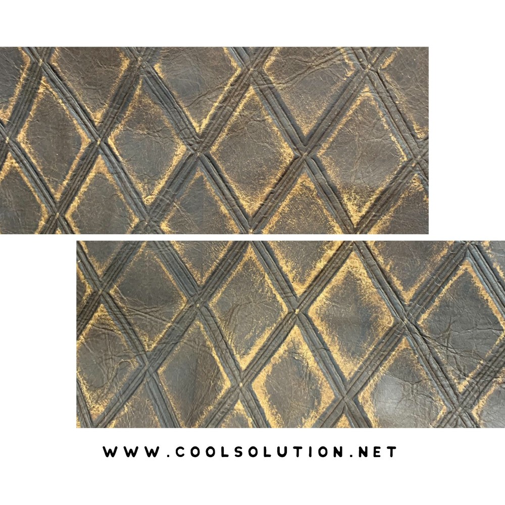 Leather Sheets Embossed Rustic Diamond, Cut to Size, Leatherworking, 1.2-1.4 mm