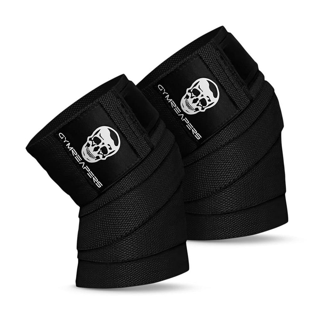Knee Wraps (Pair) With Strap for Squats, Weightlifting, Powerlifting,