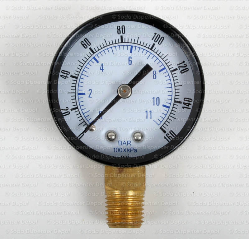 CO2 REGULATOR REPLACEMENT GAUGE/160psi