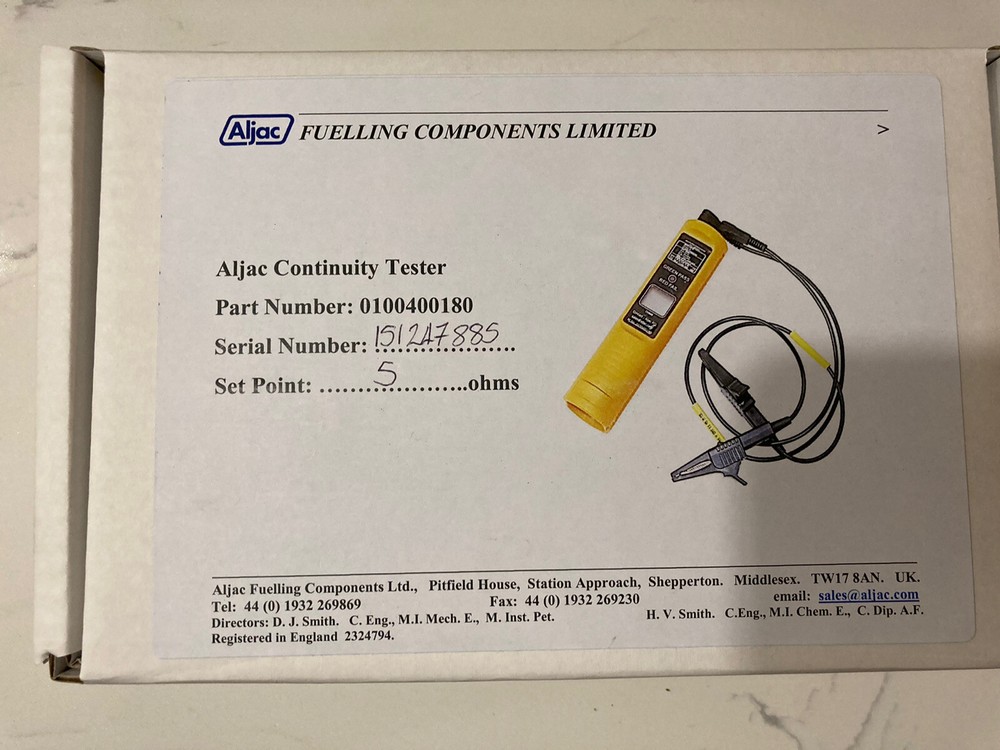 Aljac Continuity Tester - New In Box - 5 ohms