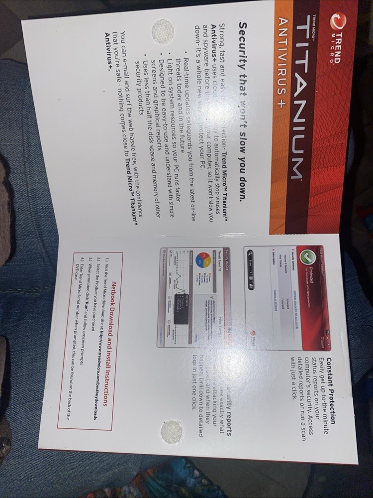 Trend Micro Titanium Antivirus Software + Antispyware Web Threat Protection NEW