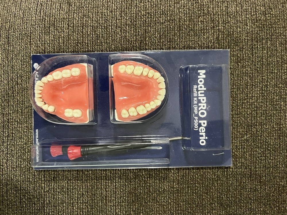 Acadental modupro typodont, with inserts, practice teeth, study model and extras