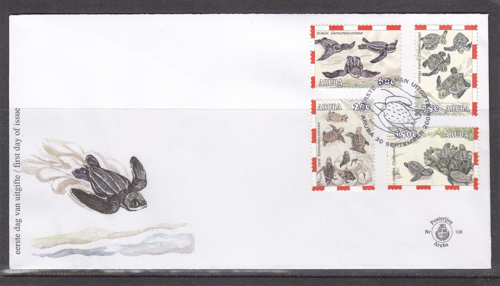 Aruba Issue FDC 2003 (108) Turtles