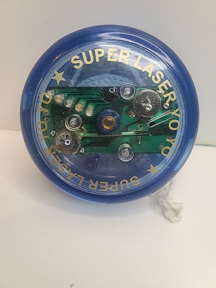 Vintage Super Laser Yo-Yo Blue/Clear with original string