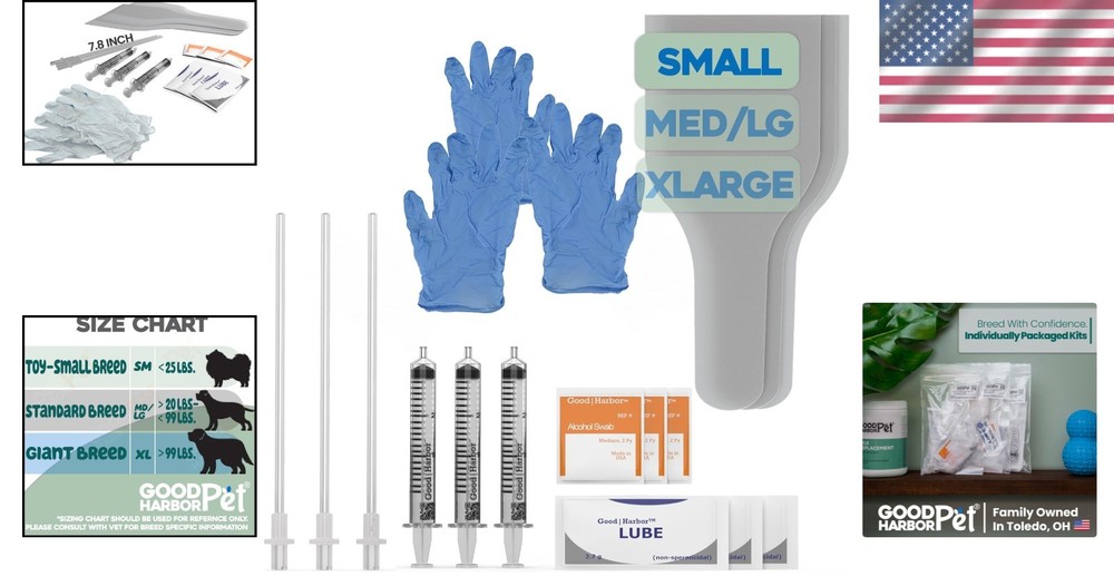 Canine AI Artificial Insemination Kit - Breeding Solution for Small, Medium ...
