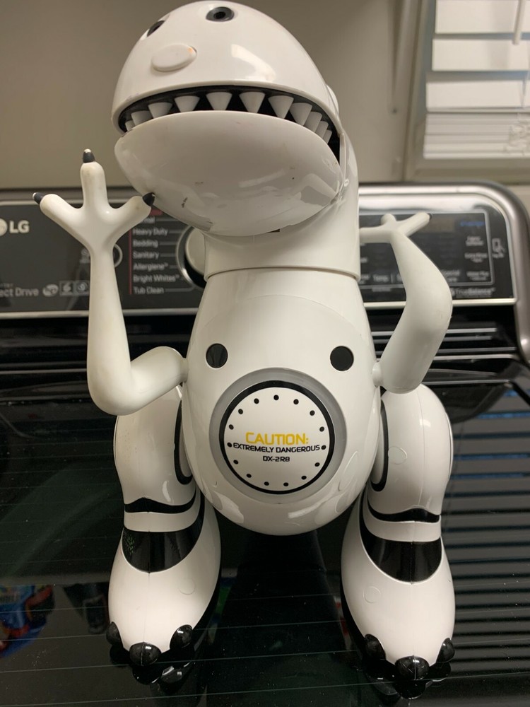 Sharper Image White/Black Robotosaurus DX2R8 Dinosaur UNTESTED