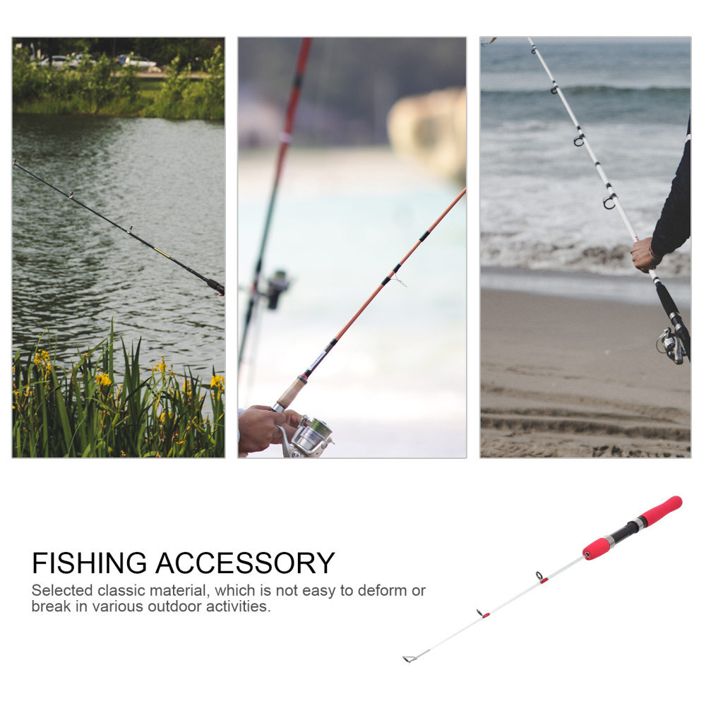 Baitcasting Ice Fishing Rod Lasting Use Comfortable Handle Solid