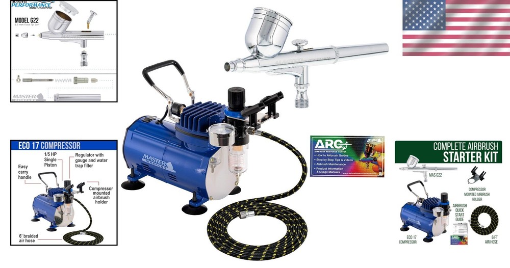 Versatile Airbrush Kit with High-Performance Compressor: Perfect for Beginners