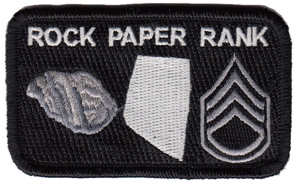 Rock Paper Rank Morale Patch - Various Colors