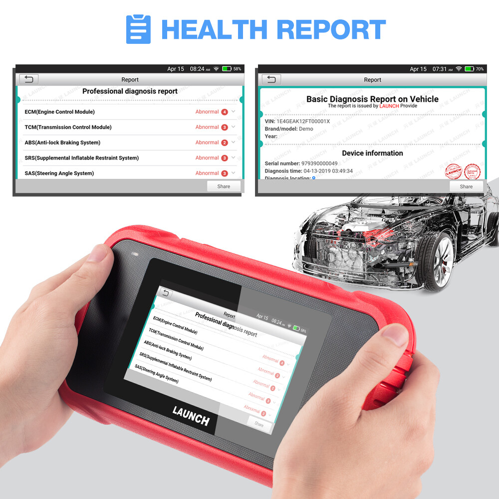 LAUNCH CRP123E Car OBD2 Scanner Code Reader Check Engine ABS SRS Diagnostic Tool