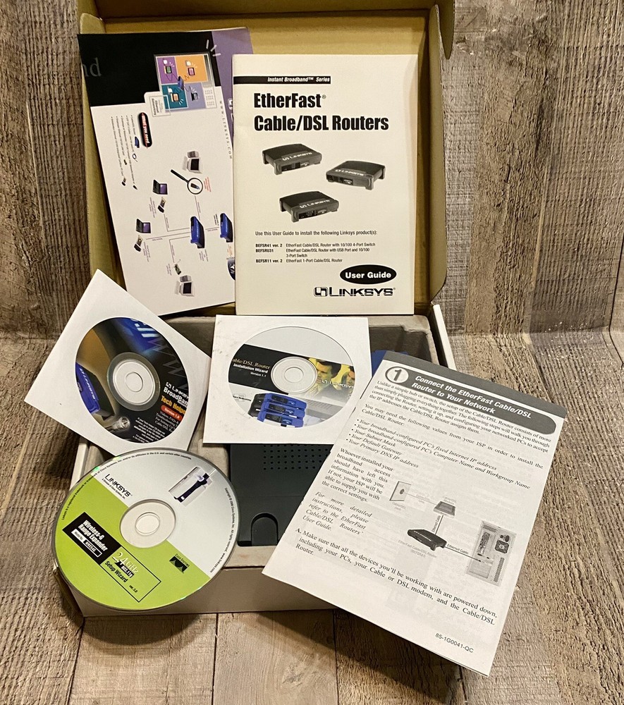 Linksys EtherFast Cable/DSL Router with 4-Port Switch BEFSR41 Ver 2 Excellent