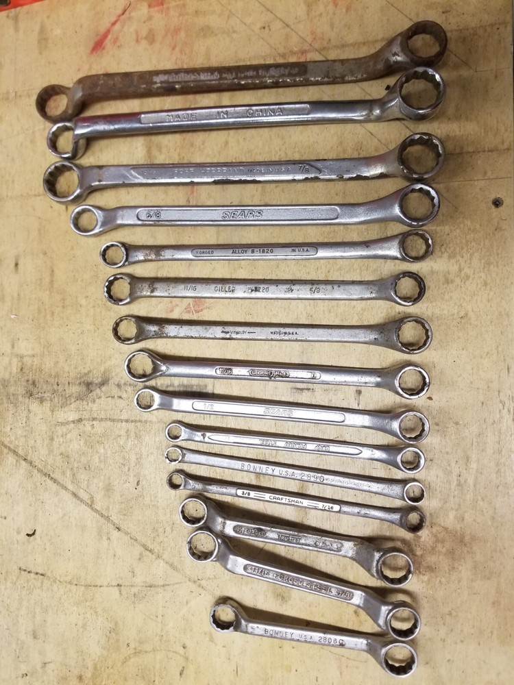 Miscellaneous lot Of 15 Offset Box Wrenches