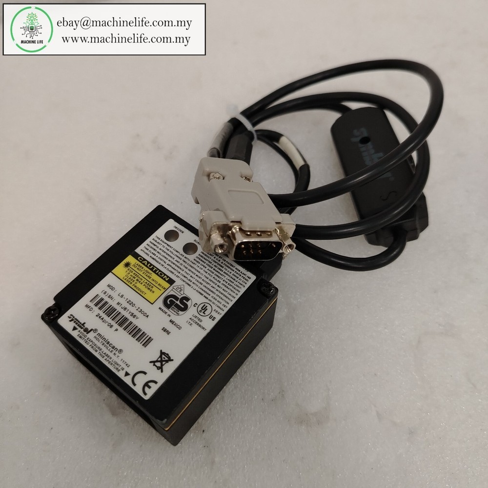 ASM 02-69013 + LS-1220-I300A Barcode Reader Cable With Barcode Scanner