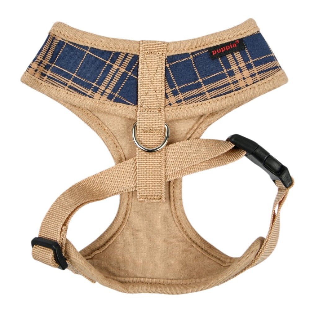 Corwin Dog Harness A Over-The-Head Checkered Pattern Navy Medium Small Dogs