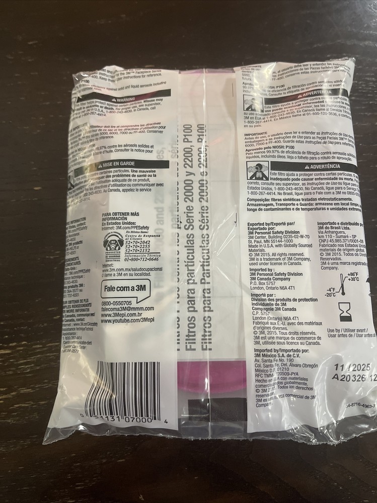 3M 2091 NIOSH P100 Particulate Filter - 2 Count