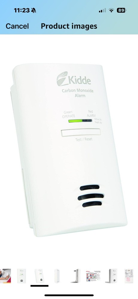Kidde Carbon Monoxide Detector – Plug-In, AA Battery Backup, Test-Hush Button