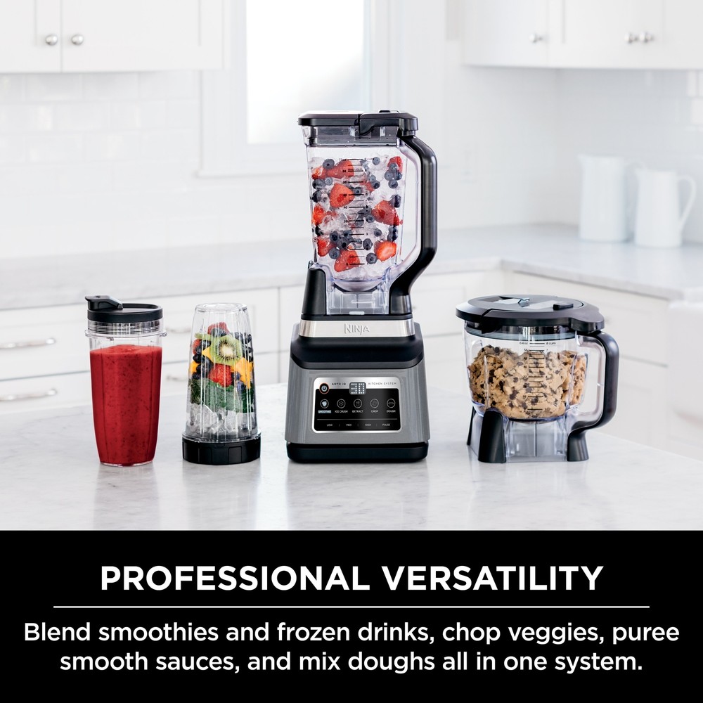 Ninja - Professional Plus Kitchen System with Auto-iQ & (2) 24oz Single-Serve...