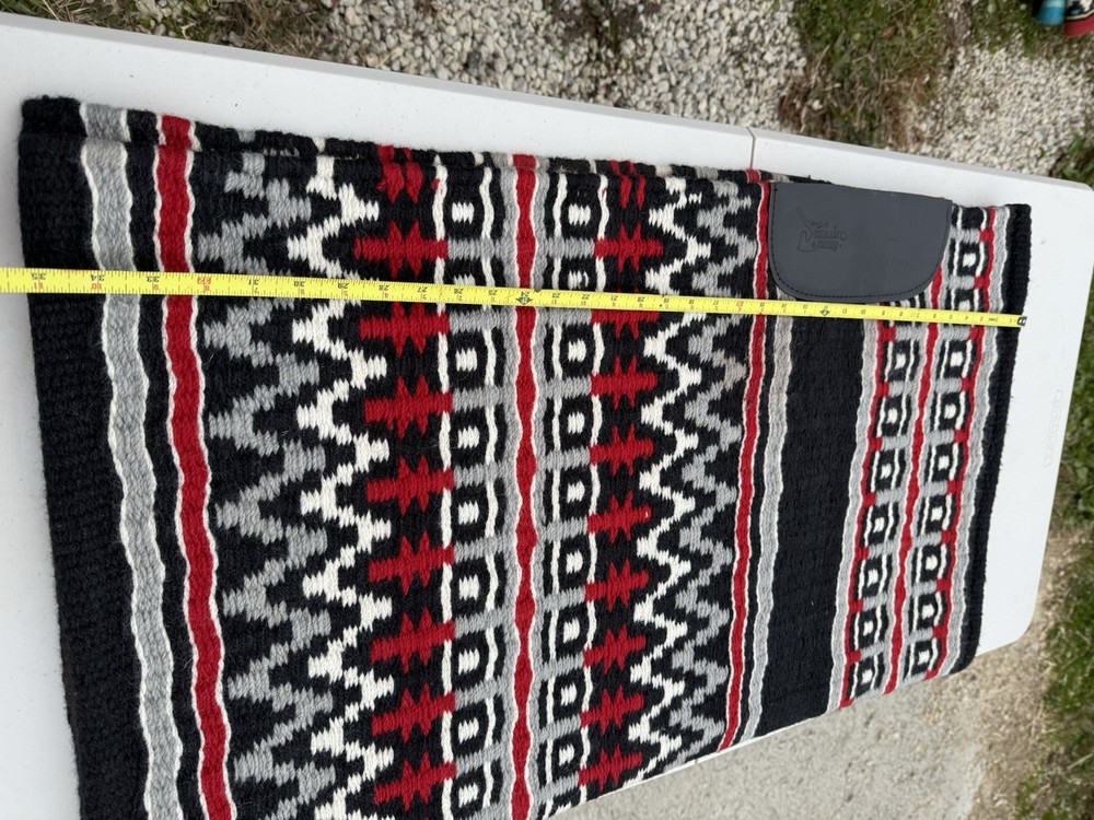 Western Show Saddle Pad Red Black Grey