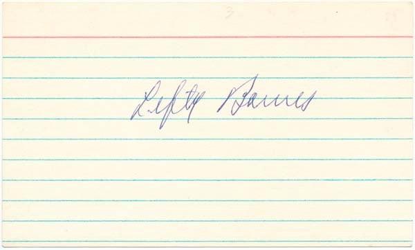 Robert Lefty BARNES / Signature Signed