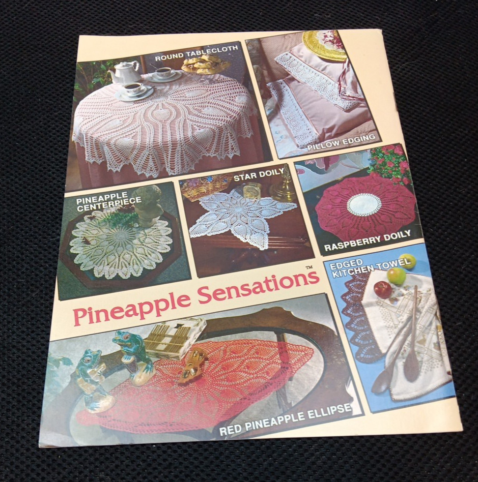Pineapple Sensations Crochet Patterns Booklet 7 Patterns,1990