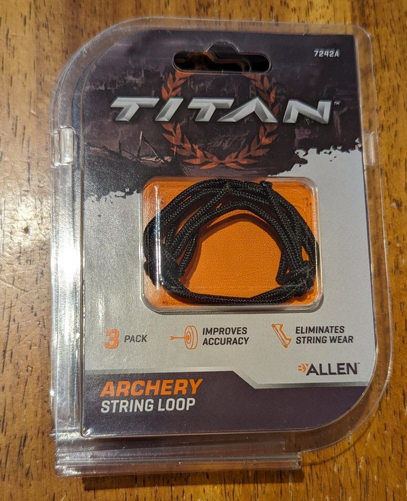 Black Titan Archery String Loop - 3 Pack