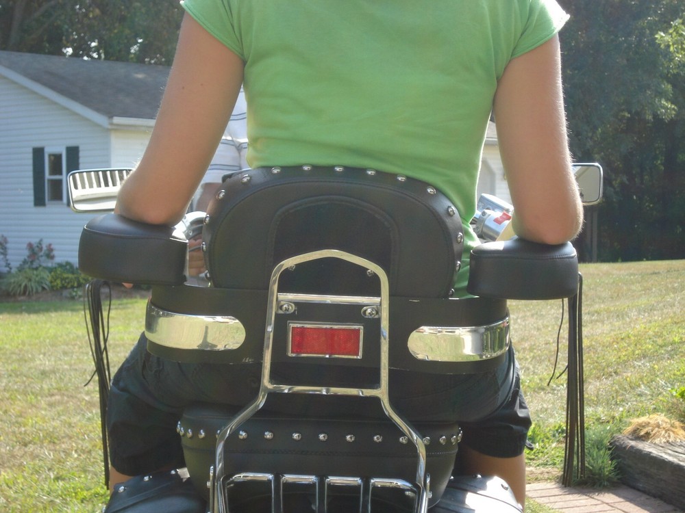 Motorcycle Armrest studded- Standard 15" Width