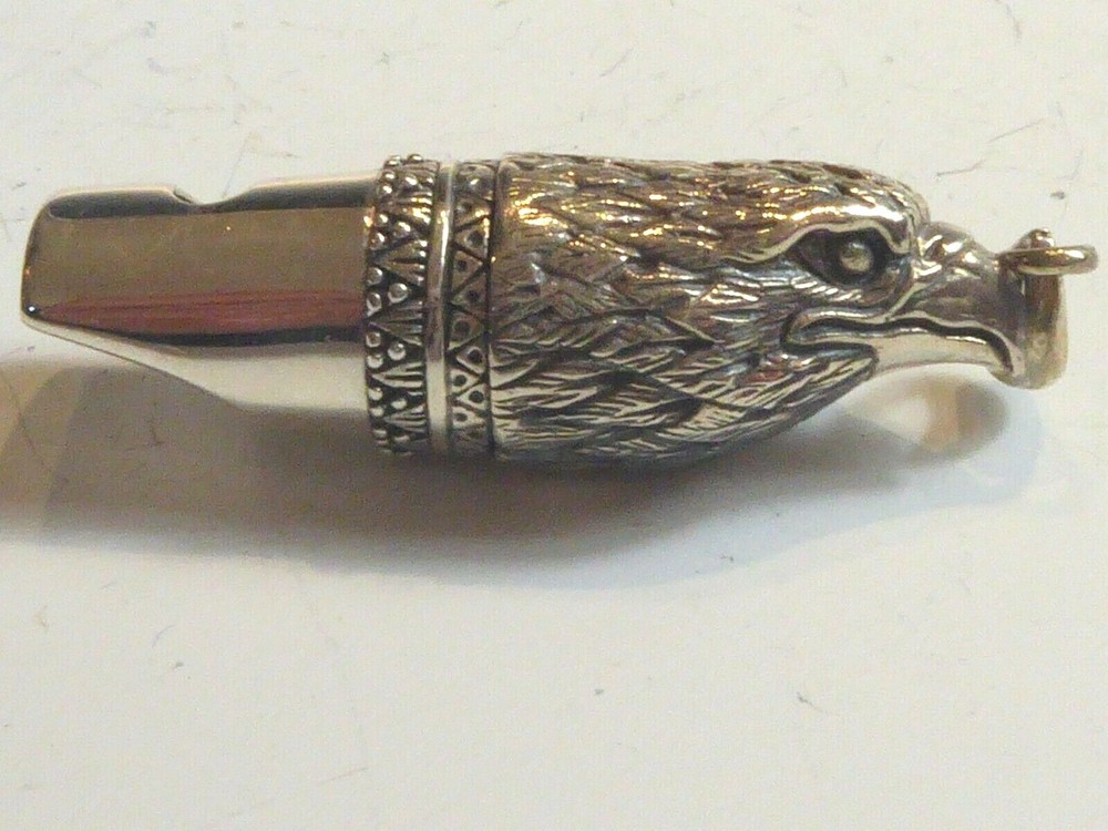 SOLID SILVER NOVELTY AMERICAN EAGLE  WHISTLE