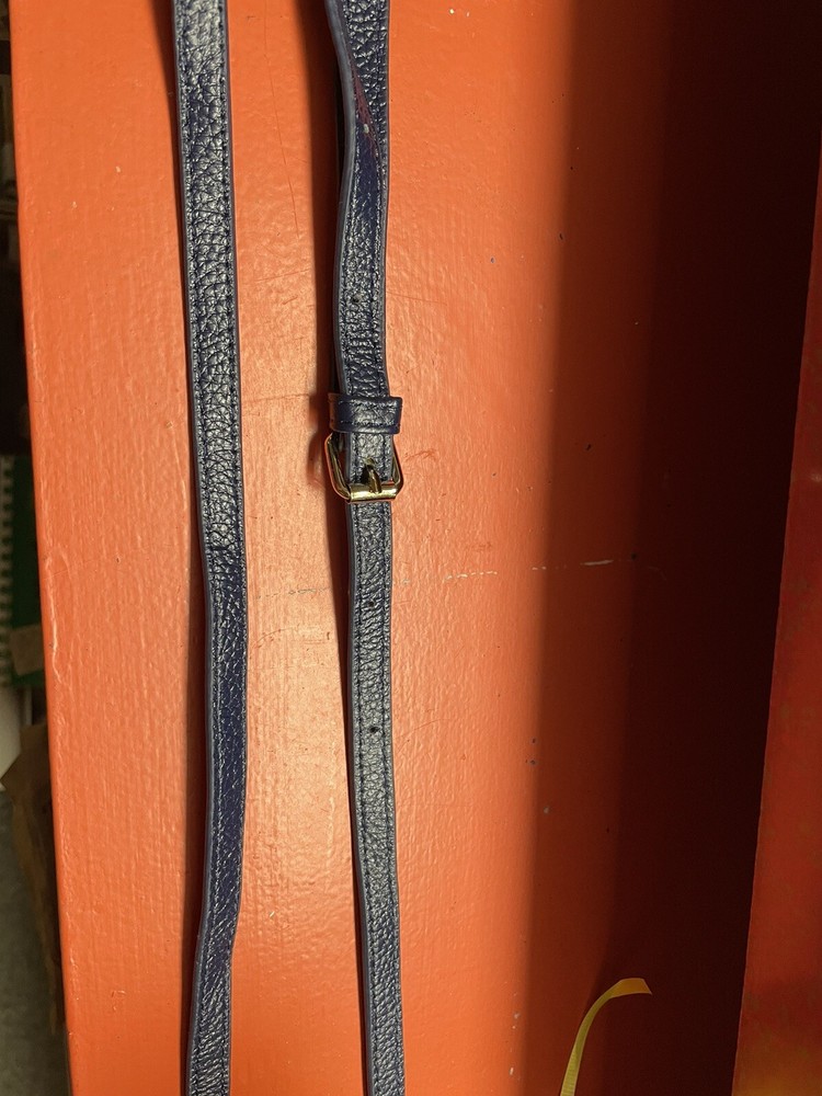 blue leather straps set of 2