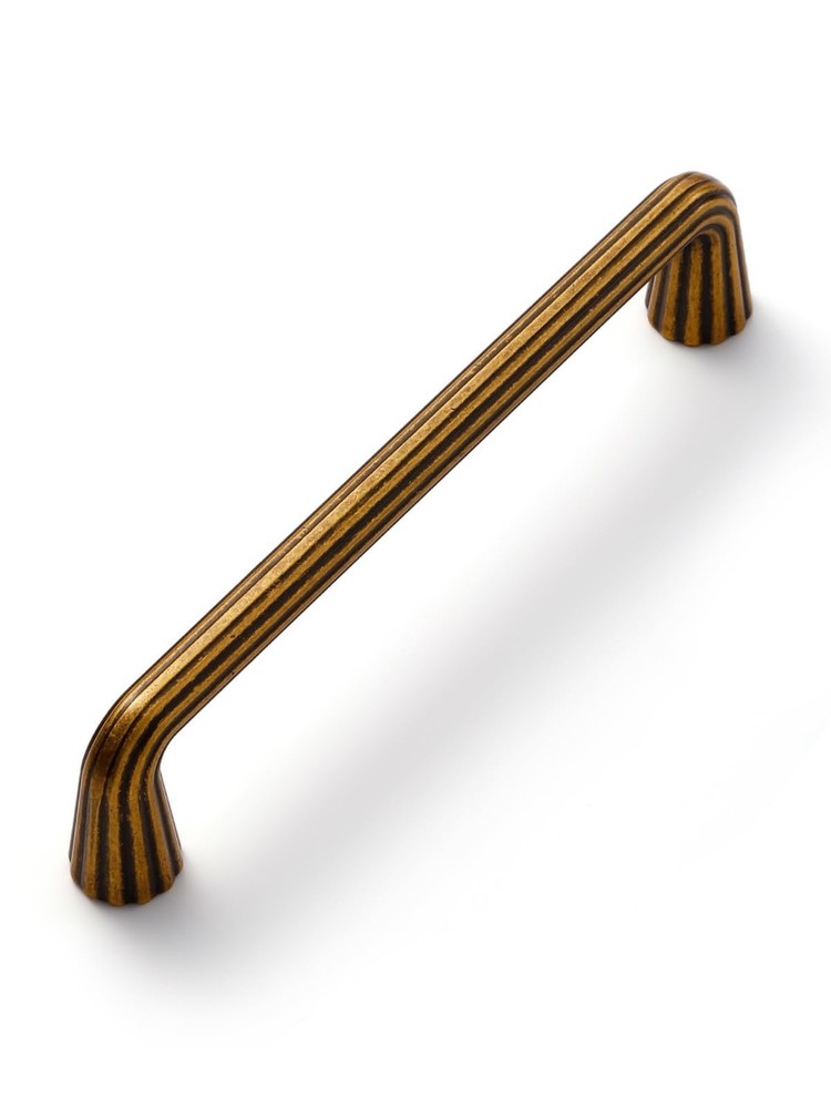 10 Pack Antique Brass Cabinet Pulls 5" Hole Center Vintage Drawer Pulls Bathr...