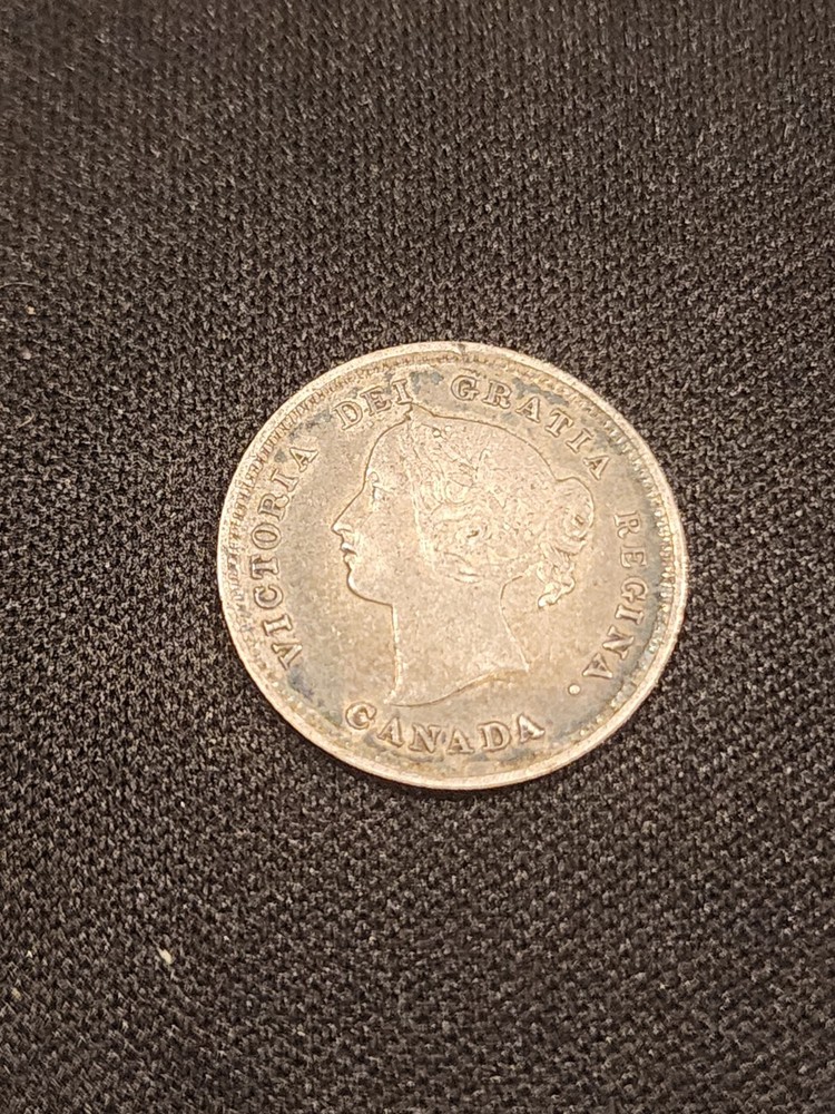 1891 Canada 5 Cents Silver Coin
