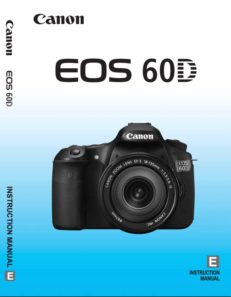 Canon EOS 60D Camera User Owner Instruction Manual