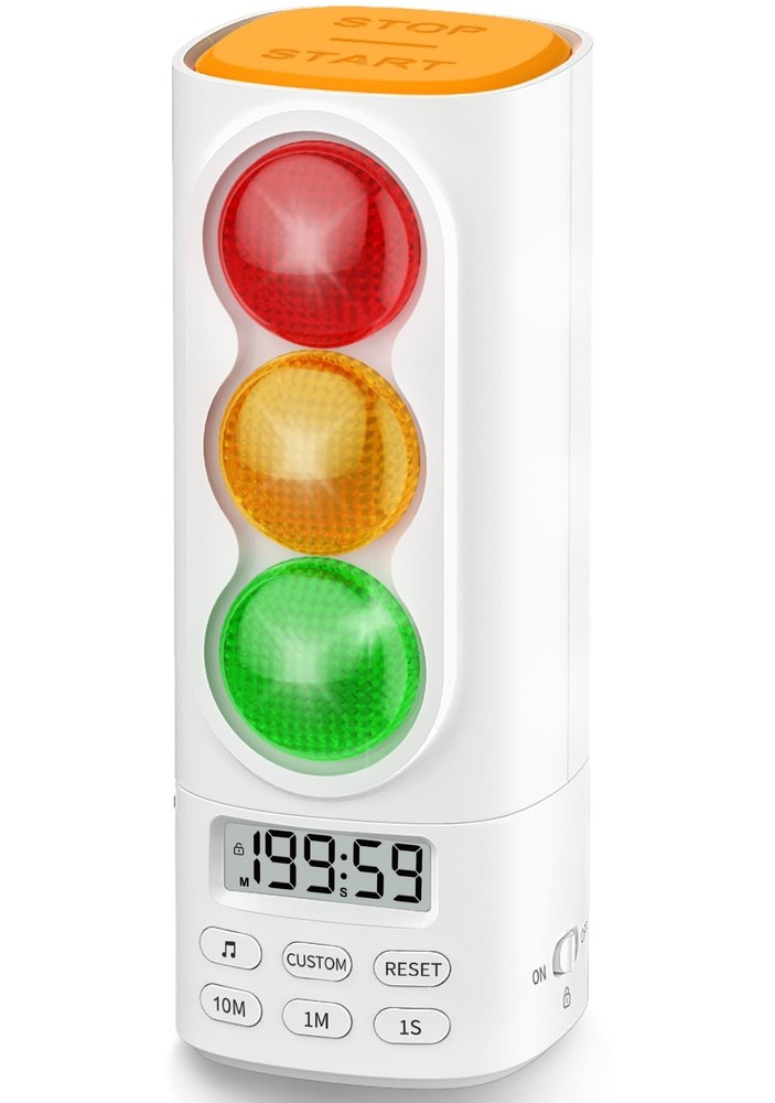 Traffic Light Visual Timer&ADHD Tool for Kids Adults Display Volume Adjustmen...
