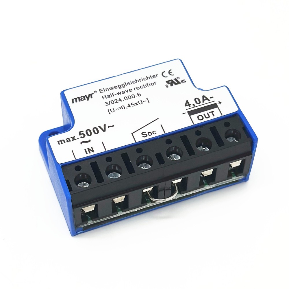 mayr Einweggleichrichter 3/024.000.6 max 500V~ 4,0A- half-wave rectifier module