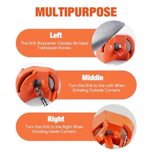 Drill Bit Sharpener, Drill Bit Sharpener for All Bits(5/64''- 5/8''),