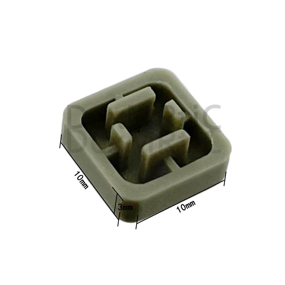 50pcs Push Button Cap Black/White for 10*10 Square Micro Tactile Button Switch