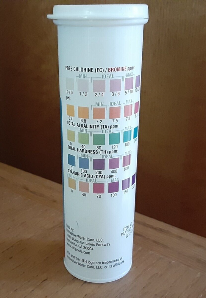 HTH-6 Way Test Strips-15 Strips-Great for Pools & Spas