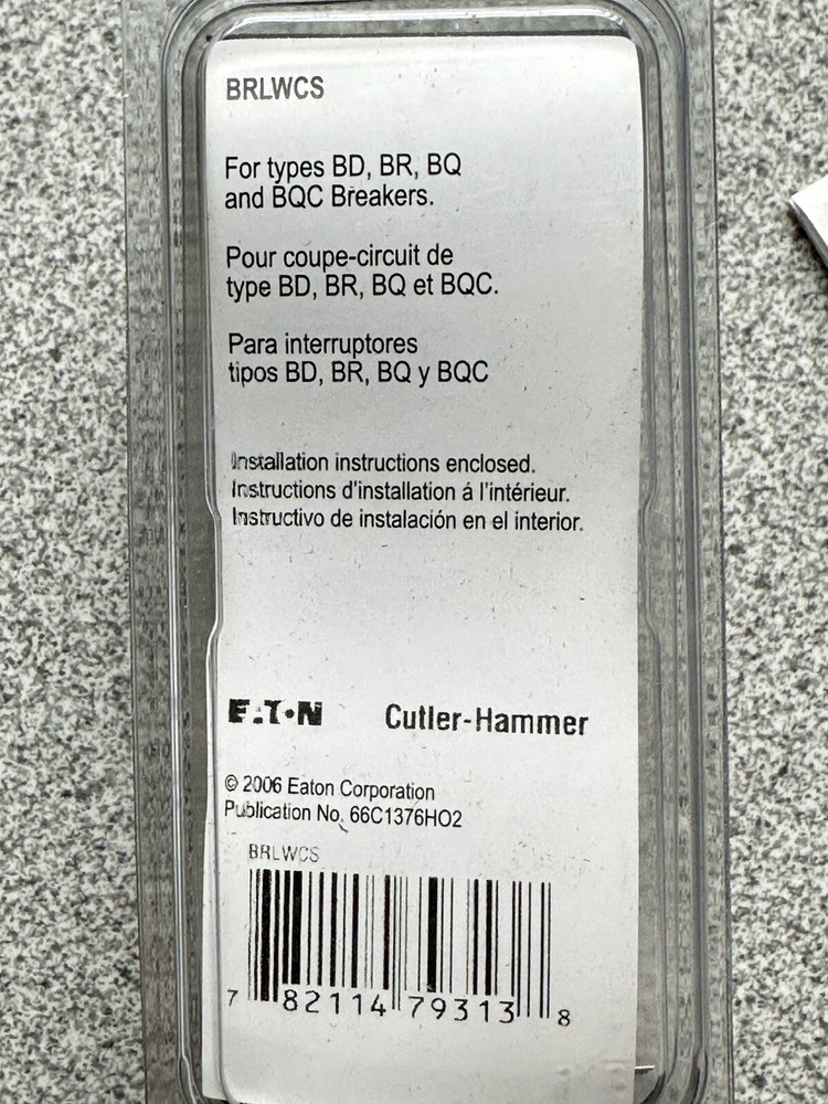 NEW Eaton BR Padlockable Device BRLWCS Handle Lockout for BD BR BQ BQC Breakers