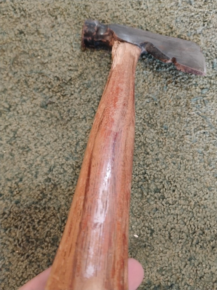 Vintage Wooden Handle Hatchet Very Sharp Solid Great Useable Condition USA