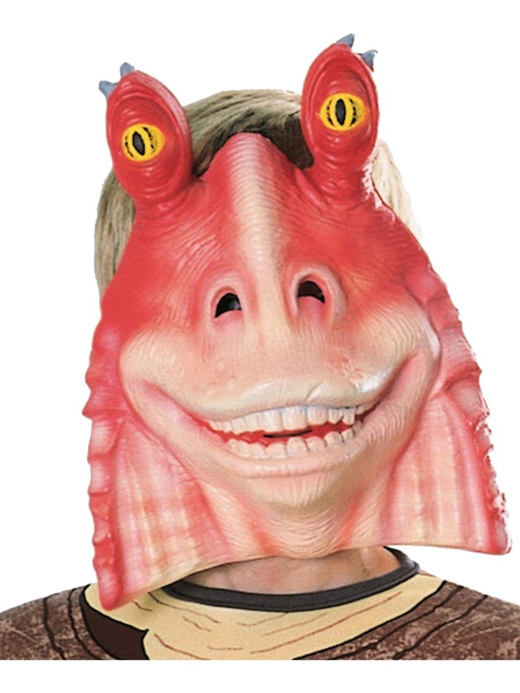 Adult's Plastic Jar Jar Binks Star Wars Mask Costume Accessory