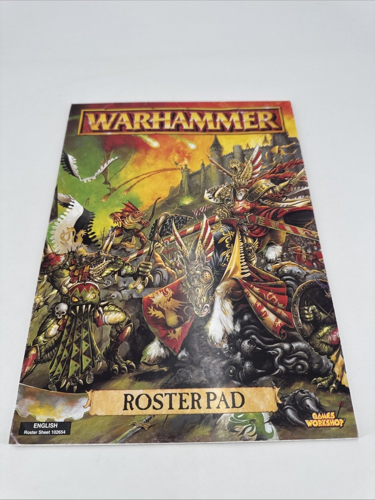 Warhammer Roster Pad Unused Sheets- Games Workshop Ships Fast
