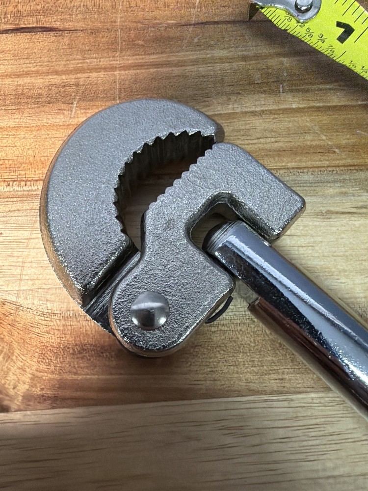 Vintage Adjustable Basin Wrench Plumbing Tool with T-Handle