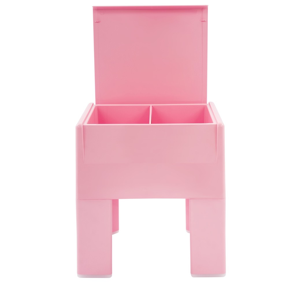 38*32*40cm ABS Side Table，Storage Stool，Multifunctional End Table，Pink Low Stool