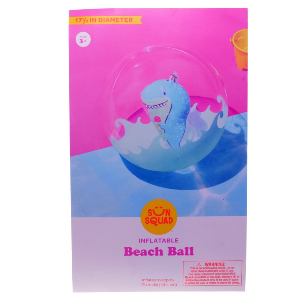17.5" Beach Ball Shark By Sun Squad