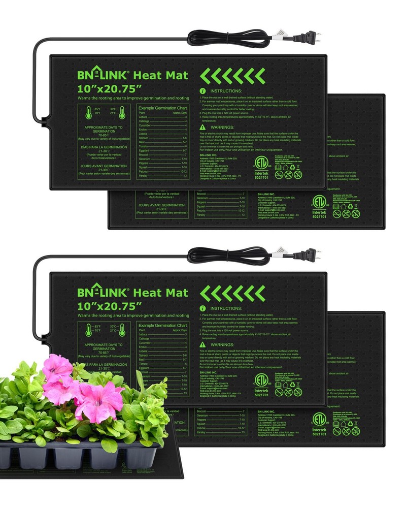 Durable Seedling Heat Mats for Seed Starting 10" x 20.75", 4 Pack
