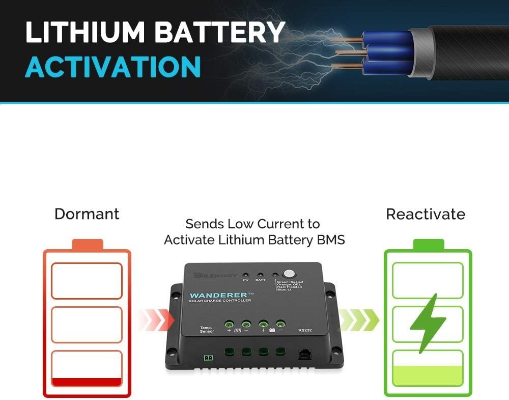 Solar Charge Controller 30A with Temperature Sensor for Multiple Battery Types